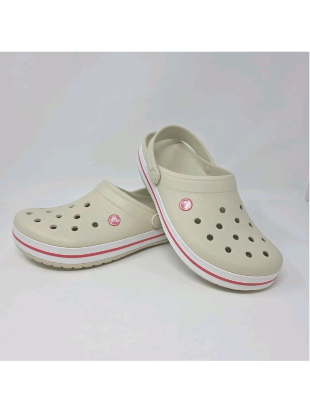 CROCS Crocband Clogs Melon/Stucco Cream Womens 10 Mens 8